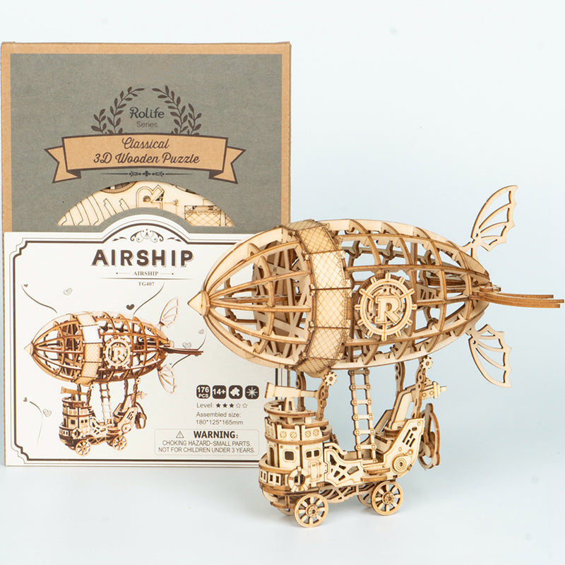 Rolife Airship Model 3D Wooden Puzzle