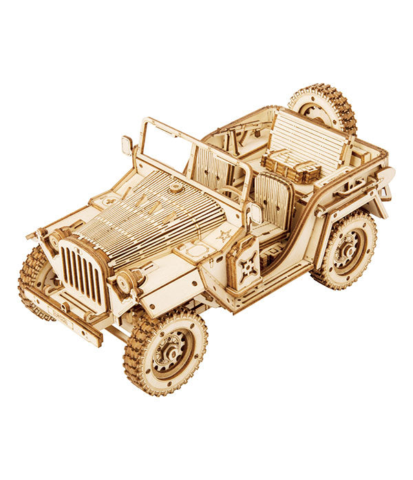 ROKR Army Jeep Scale Model 3D Wooden Puzzle