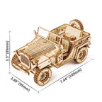 ROKR Army Jeep Scale Model 3D Wooden Puzzle