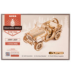 ROKR Army Jeep Scale Model 3D Wooden Puzzle