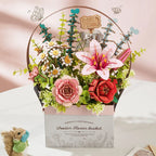 Rowood Wooden Flower Basket 3D Puzzle
