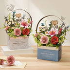 Rowood Wooden Flower Basket 3D Puzzle