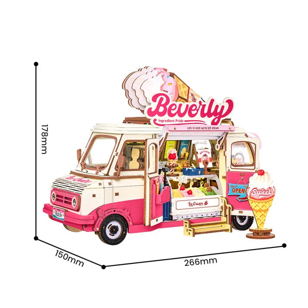 Rolife Beverly's Ice Cream Truck 3D Wooden Puzzle