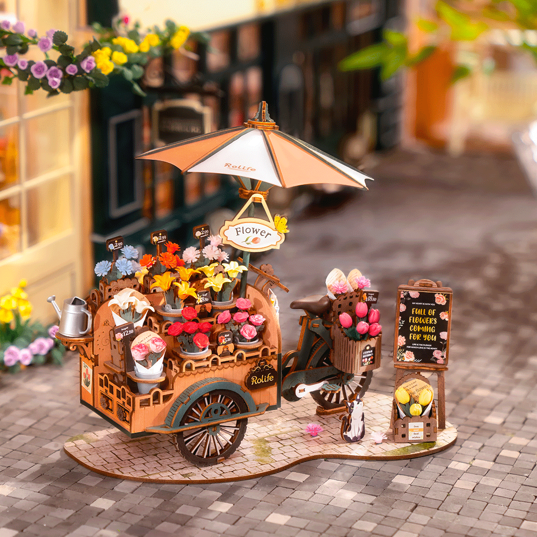 Rolife Blossom Cart 3D Wooden Puzzle
