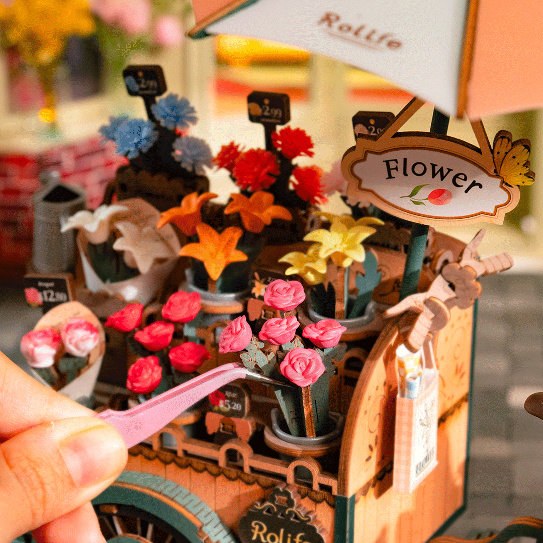 Rolife Blossom Cart 3D Wooden Puzzle