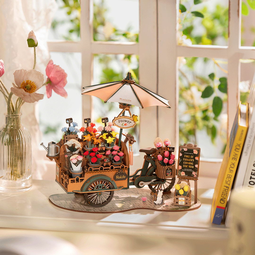 Rolife Blossom Cart 3D Wooden Puzzle