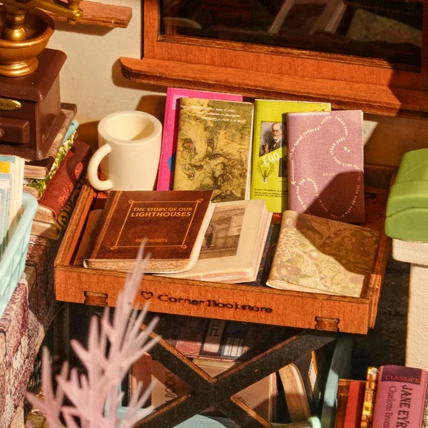 Rolife Corner Bookstore DIY Miniature House