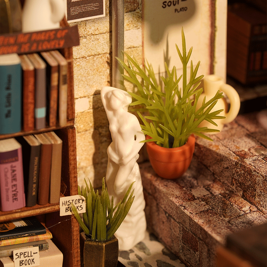 Rolife Corner Bookstore DIY Miniature House