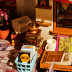 Rolife Corner Bookstore DIY Miniature House