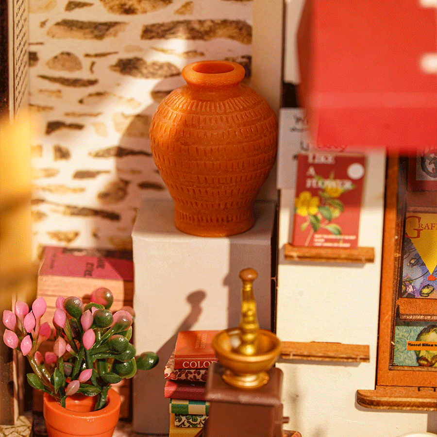 Rolife Corner Bookstore DIY Miniature House