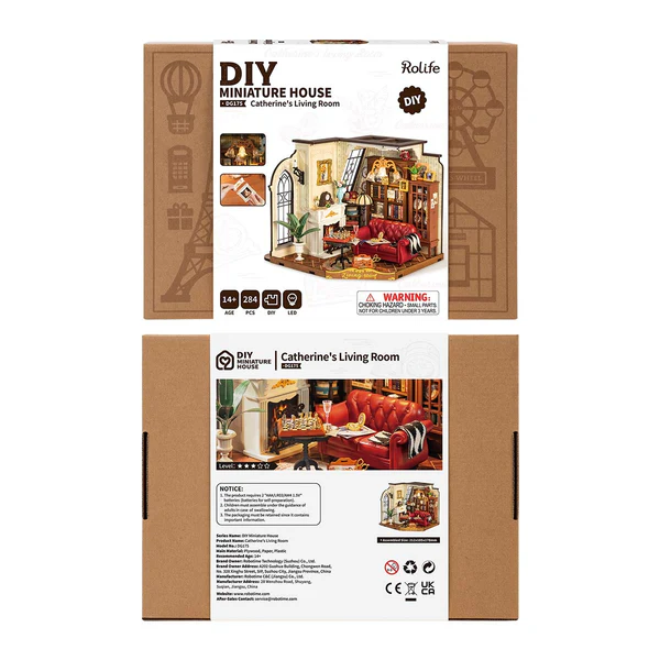 Rolife Catherine's Living Room DIY Miniature House