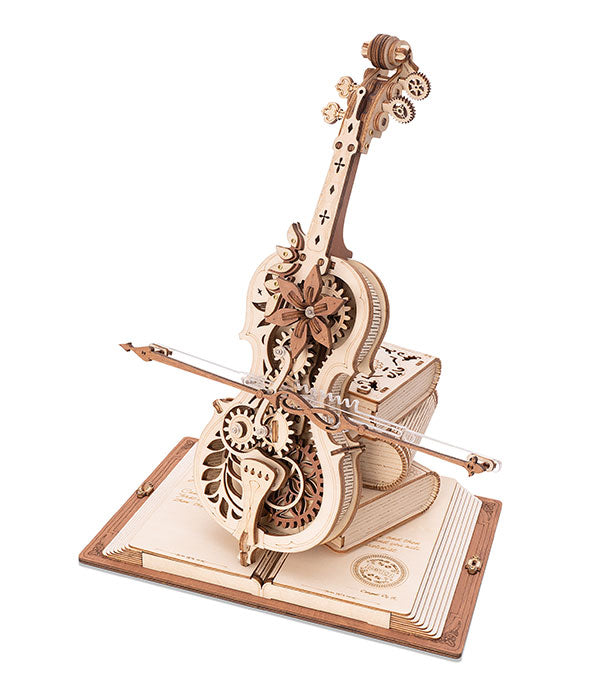 ROKR Magic Cello Mechanical Music Box 3D Wooden Puzzle