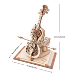 ROKR Magic Cello Mechanical Music Box 3D Wooden Puzzle