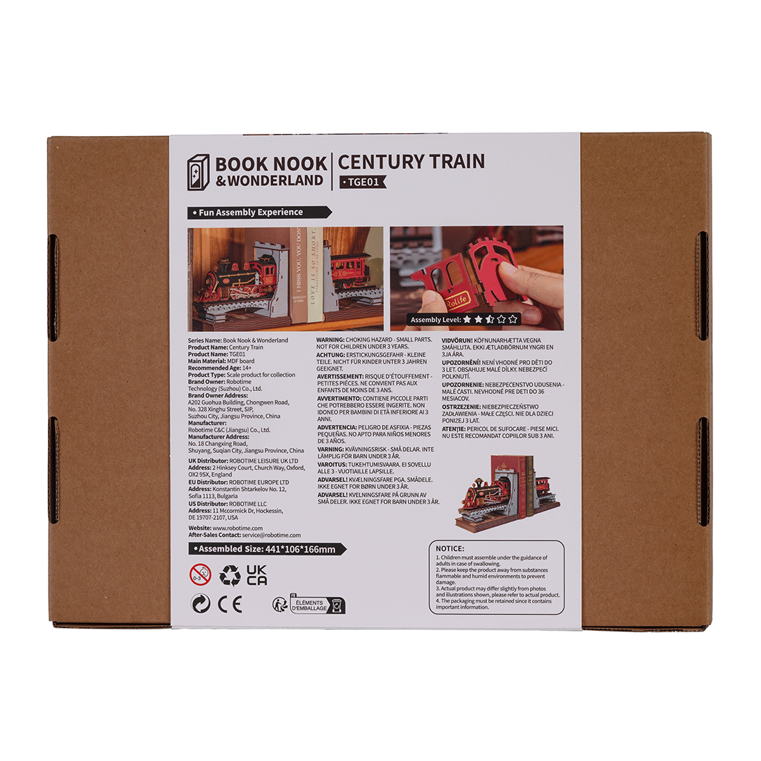 Rolife Century Train DIY Book End