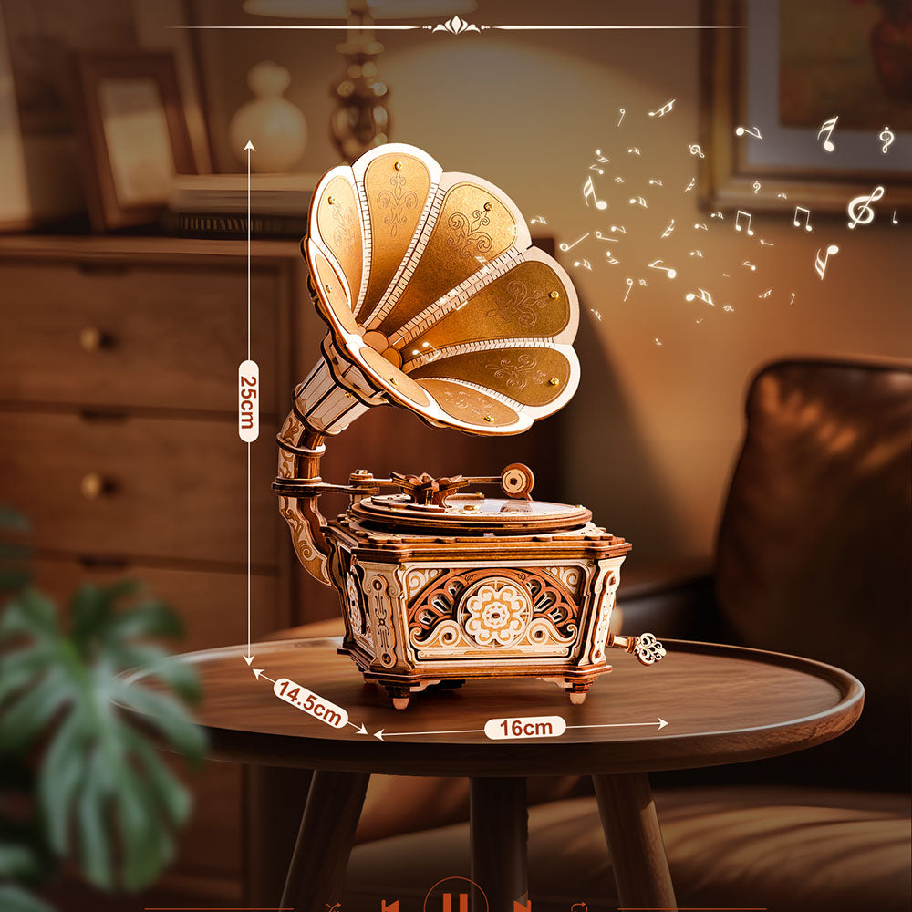 ROKR Diva Gramophone Music Box Wooden 3D Puzzle