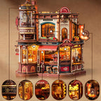 ROKR Dream Coffee Factory Music Box Wooden 3D Puzzle