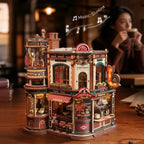 ROKR Dream Coffee Factory Music Box Wooden 3D Puzzle