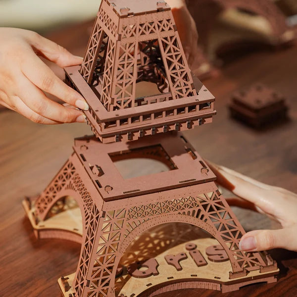 Rolife Night of the Eiffel Tower 3D Wooden Puzzle