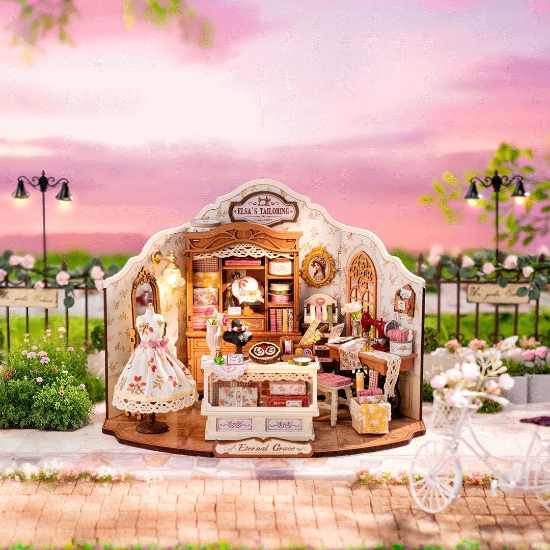 Rolife Elsa's Tailoring DIY Miniature House