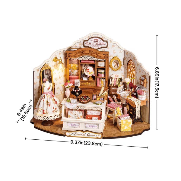 Rolife Elsa's Tailoring DIY Miniature House