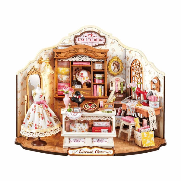 Rolife Elsa's Tailoring DIY Miniature House