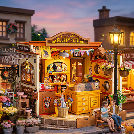 Rolife Fluffy Friends Store DIY Miniature House