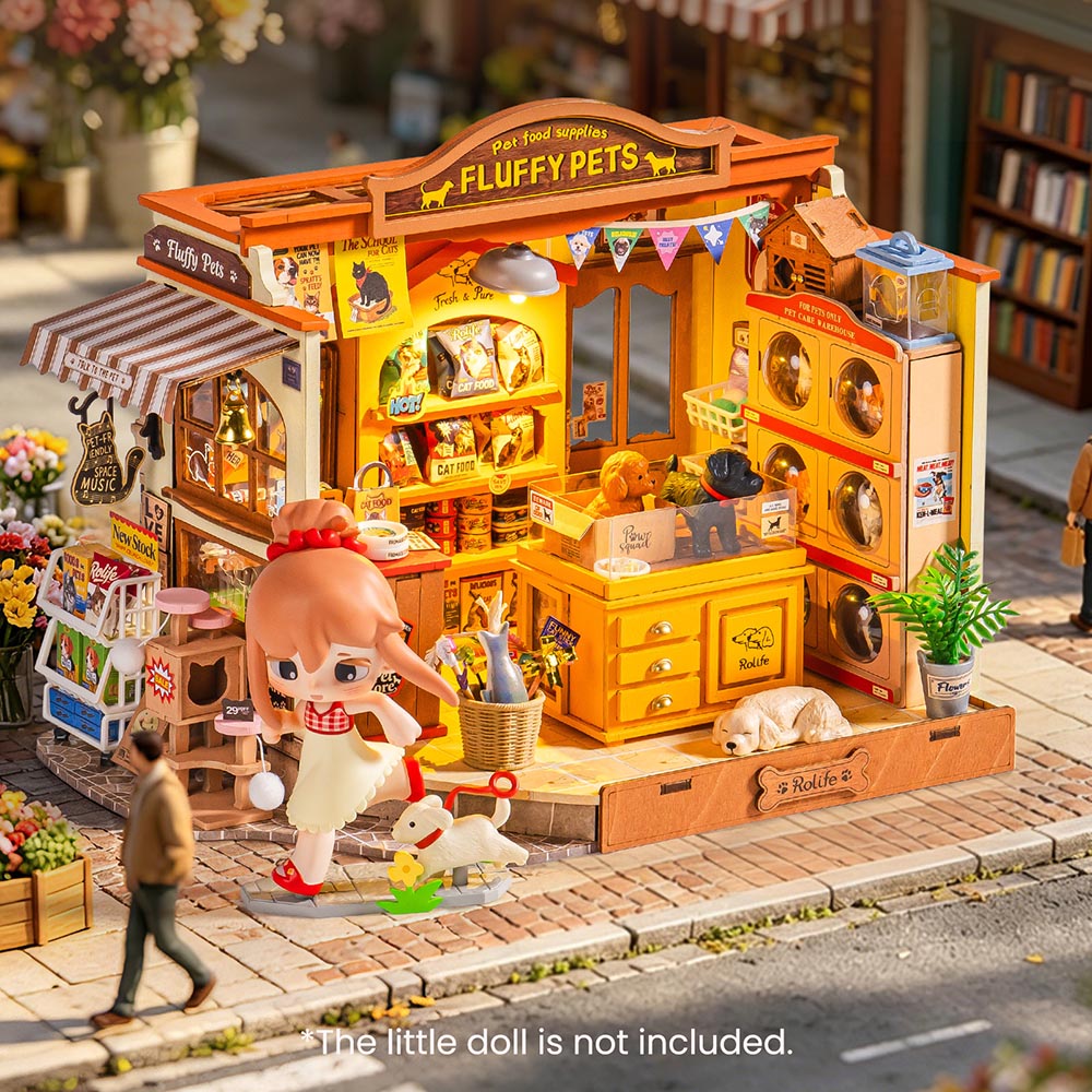 Rolife Fluffy Friends Store DIY Miniature House