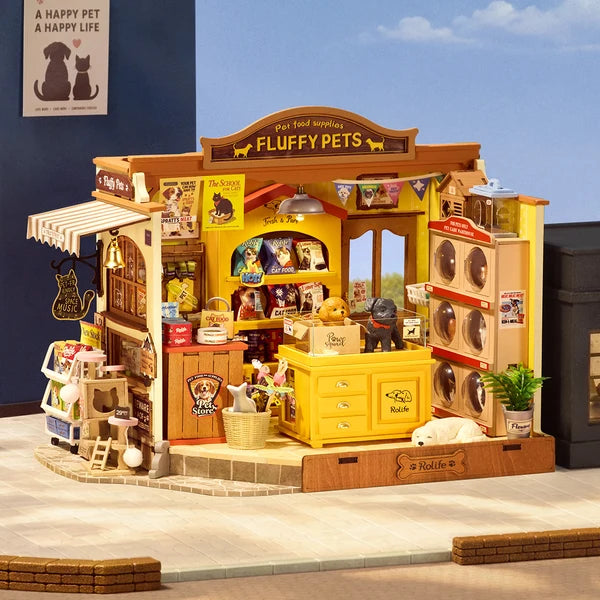 Rolife Fluffy Friends Store DIY Miniature House