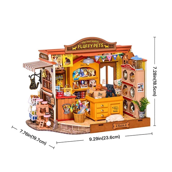 Rolife Fluffy Friends Store DIY Miniature House