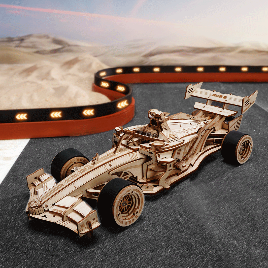 ROKR Racing Car 3D Wooden Puzzle