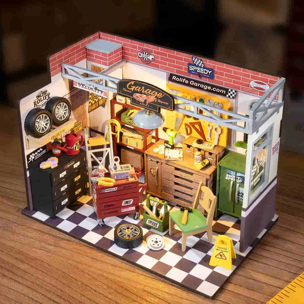 Rolife Garage Workshop DIY Miniature House