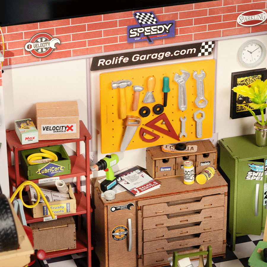 Rolife Garage Workshop DIY Miniature House