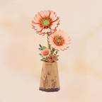 Rowood Wooden Flower 3D Wooden Puzzle Orange Gerbera