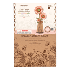 Rowood Wooden Flower 3D Wooden Puzzle Orange Gerbera