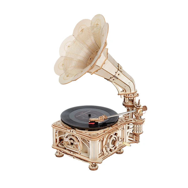 ROKR Classic Gramophone 3D Wooden Puzzle (Electric Version)
