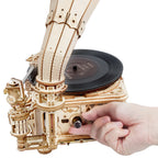 ROKR Classic Gramophone 3D Wooden Puzzle (Electric Version)