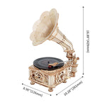 ROKR Classic Gramophone 3D Wooden Puzzle (Electric Version)