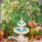 Rolife Green Fountain Garden DIY Miniature House