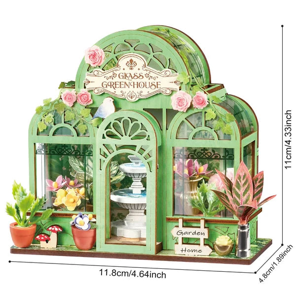 Rolife Green Fountain Garden DIY Miniature House