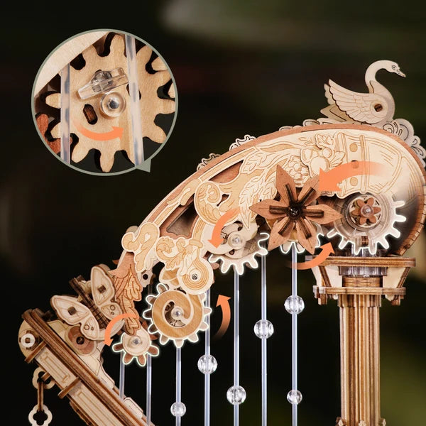 ROKR Magic Harp Music Box Wooden 3D Puzzle