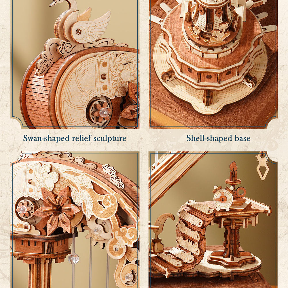 ROKR Magic Harp Music Box Wooden 3D Puzzle