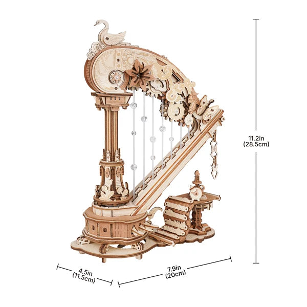 ROKR Magic Harp Music Box Wooden 3D Puzzle