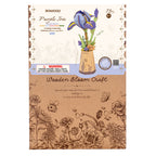 Rowood Wooden Flower 3D Wooden Puzzle Purple Iris