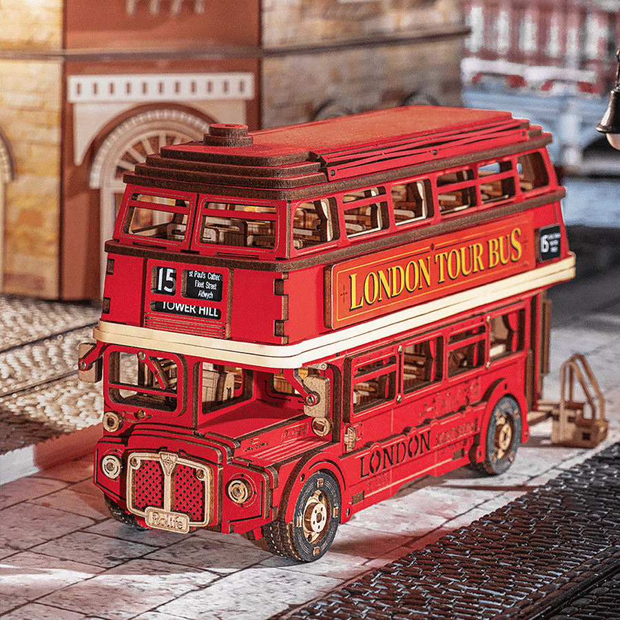 Rolife London Tour Bus 3D Wooden Puzzle