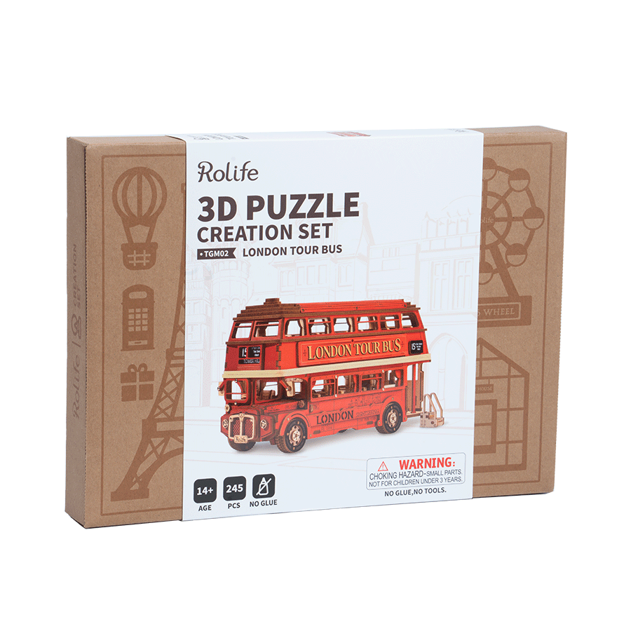 Rolife London Tour Bus 3D Wooden Puzzle