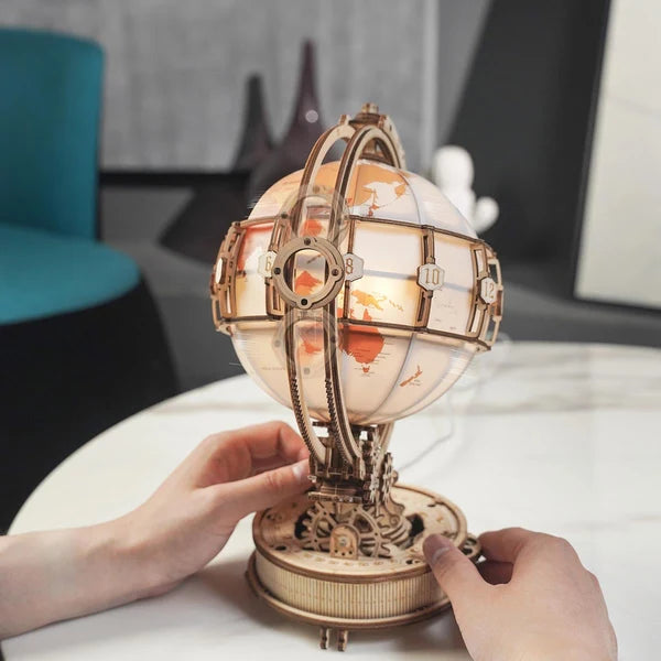 ROKR Luminous Globe 3D Wooden Puzzle