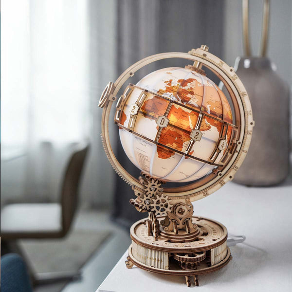 ROKR Luminous Globe 3D Wooden Puzzle