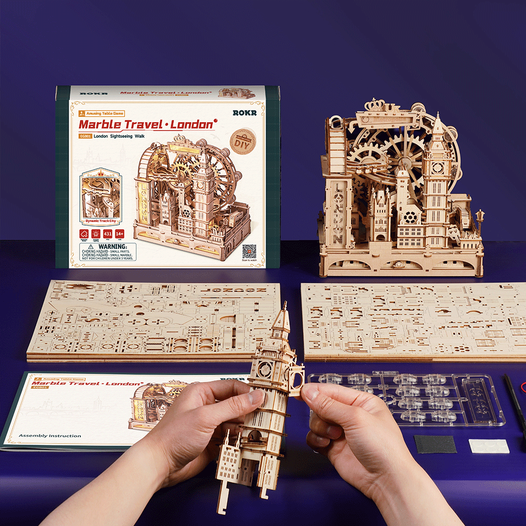 ROKR London Marble Run Wooden 3D Puzzle