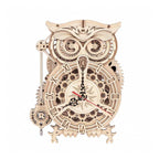 ROKR Owl Clock Mechanical 3D Wooden Puzzle