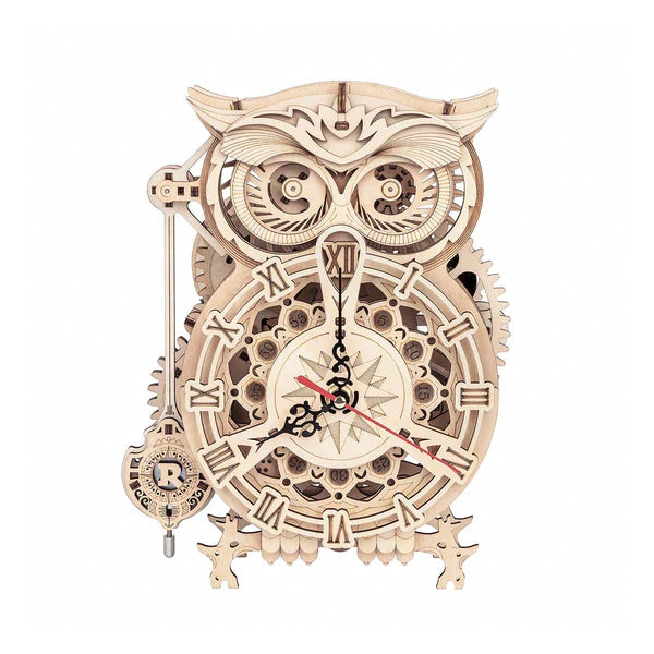 ROKR Owl Clock Mechanical 3D Wooden Puzzle